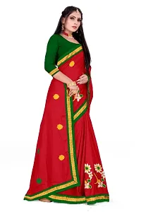 Stylish Art Silk Saree with Blouse piece For Women-thumb1