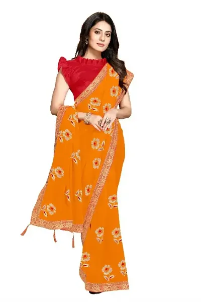 Hot Selling Georgette Saree with Blouse piece 