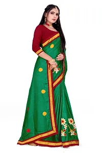 Stylish Art Silk Saree with Blouse piece For Women-thumb1