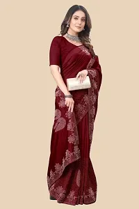 Stylish Georgette Saree with Blouse piece For Women-thumb2