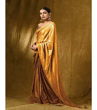 Stylish Lycra Saree with Blouse piece For Women-thumb1