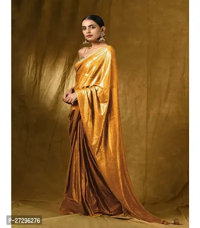 Stylish Lycra Saree with Blouse piece For Women-thumb2