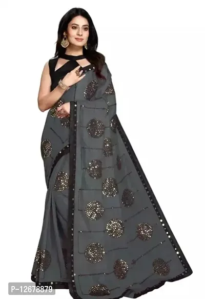 Women Stylish Embellished Saree with Blouse piece