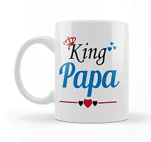 Manvi Creations King Papa Printed Coffee Mug Gift for Father on Birthday, Fathers Day, Anniversary, Friendship Day-thumb1