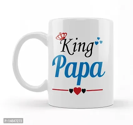 Manvi Creations King Papa Printed Coffee Mug Gift for Father on Birthday, Fathers Day, Anniversary, Friendship Day-thumb2