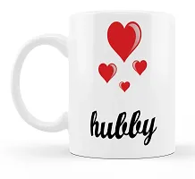 Manvi Creations Hubby Printed Ceramic Coffee Mug Best Gift for Husband, Hubby on Birthday, Friendship day, Anniversary, Valentine Day-thumb1