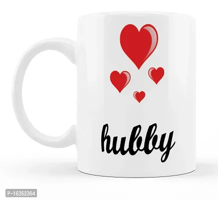 Manvi Creations Hubby Printed Ceramic Coffee Mug Best Gift for Husband, Hubby on Birthday, Friendship day, Anniversary, Valentine Day-thumb2