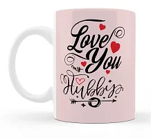 Manvi Creations Love You My Hubby Printed Ceramic Coffee Mug Best Gift for Husband, Hubby on Birthday, Friendship day, Anniversary, Valentine Day-thumb1