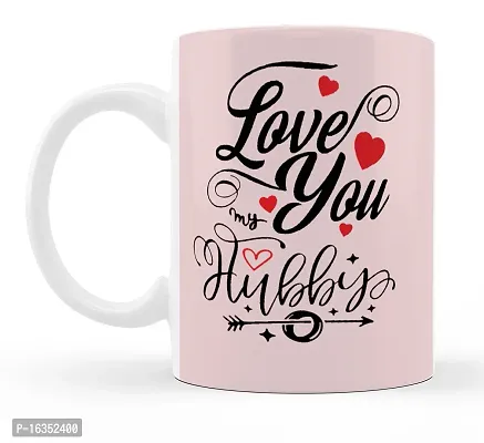 Manvi Creations Love You My Hubby Printed Ceramic Coffee Mug Best Gift for Husband, Hubby on Birthday, Friendship day, Anniversary, Valentine Day-thumb2