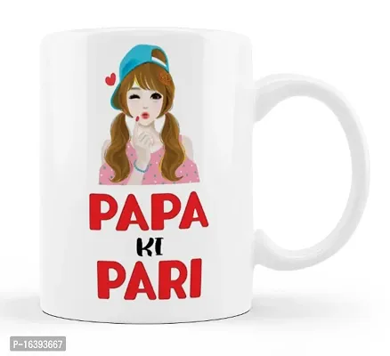 Manvi Creations Coffee Mug Papa Ki Pari Printed Gift for Beti, Daughter on Birthday, Friendship day, Daughters day