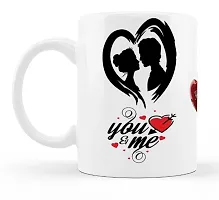 Manvi Creations Coffee Mug You  Me Love Couple Printed Gift for Girlfriend Boyfriend, Husband Wife on Birthday, Anniversary, Valentine Day, Friendship day-thumb2