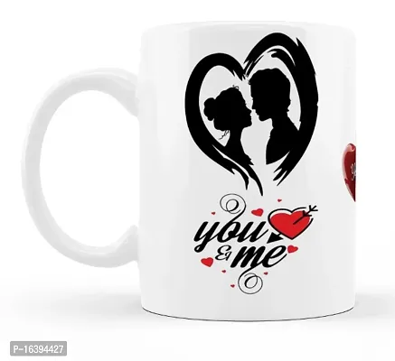 Manvi Creations Coffee Mug You  Me Love Couple Printed Gift for Girlfriend Boyfriend, Husband Wife on Birthday, Anniversary, Valentine Day, Friendship day-thumb3