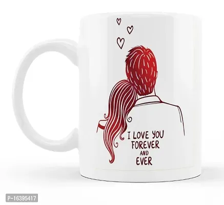 Manvi Creations New Trendy Coffee Mug I Love You Forever And Ever Couple Printed Coffee Mug Gift for Girlfriend Boyfriend, Husband Wife on Birthday, Anniversary, Valentine Day, Friendship day-thumb2