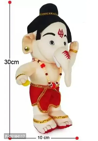 SWEZO Bal Ganesha Teddy Bear/Soft Toy Kid Children Birthday ift/Lord Ganpati for Kids - 30 cm  (Cream)-thumb2