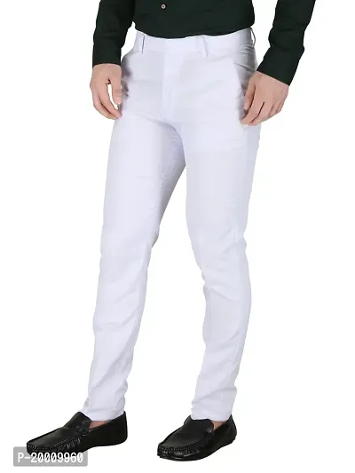 Stylish Multicoloured Polyester Blend Solid Trousers For Men Combo Of 2-thumb3