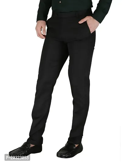 Trendy Polyester Viscose Slim Fit Solid Formal Pants For Men- Pack Of 2-thumb4