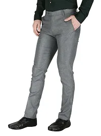 Stylish Multicoloured Polyester Blend Solid Trousers For Men Combo Of 2-thumb2