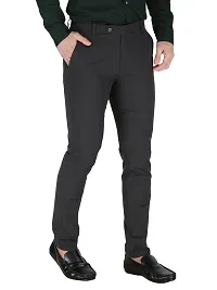 Stylish Multicoloured Polyester Blend Solid Trousers For Men Combo Of 2-thumb4