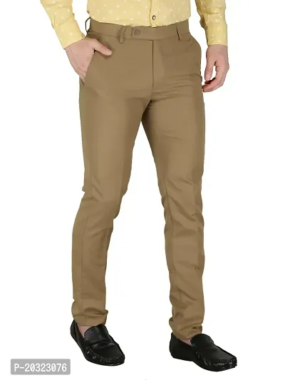 Trendy Polyester Viscose Slim Fit Solid Formal Pants For Men- Pack Of 2-thumb5