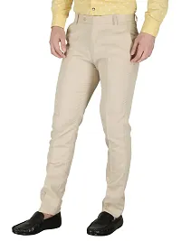 Stylish Multicoloured Polyester Blend Solid Trousers For Men Combo Of 2-thumb3