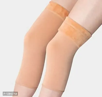 City Brand Women's & Girl's Winter Warm Velvet Over Knee High Footless Socks Long Leg Warmers (Beige)-thumb3