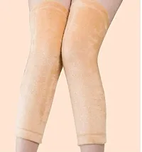 City Brand Women's & Girl's Winter Warm Velvet Over Knee High Footless Socks Long Leg Warmers (Beige)-thumb4
