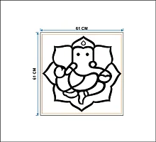 Ruby D?cor Ganesh JI in Flower Wall Sticker with Decal Design for Wall Decoration 61cm X 61 cm-thumb1