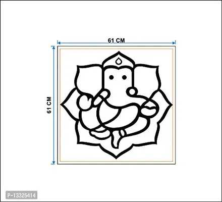 Ruby D?cor Ganesh JI in Flower Wall Sticker with Decal Design for Wall Decoration 61cm X 61 cm-thumb2