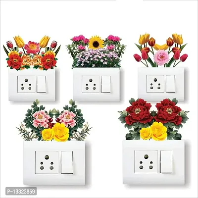 Ruby d?cor Lily and Tulip and Roses Switch Board Sticker Set of 5 Boards