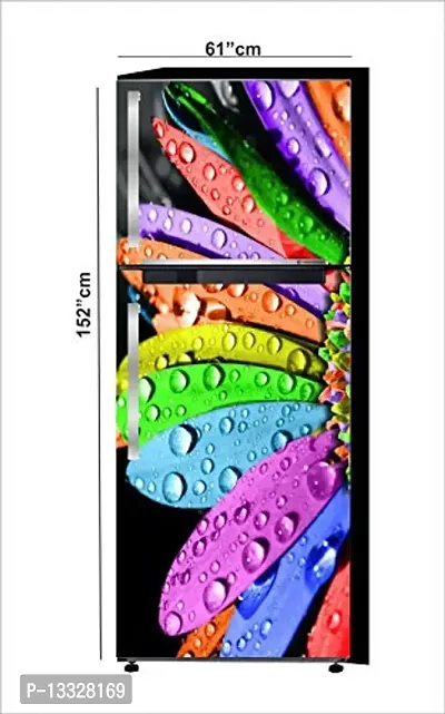 Ruby D?cor Decorative Refrigerator Door Sticker PVC Vinyl Fridge Wrap Sticker for Home (160 cm x 60 cm or 63 X 24 Inches)