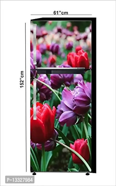 Ruby D?cor Decorative Refrigerator Door Sticker PVC Vinyl Fridge Wrap Sticker for Home (160 cm x 60 cm or 63 X 24 Inches)