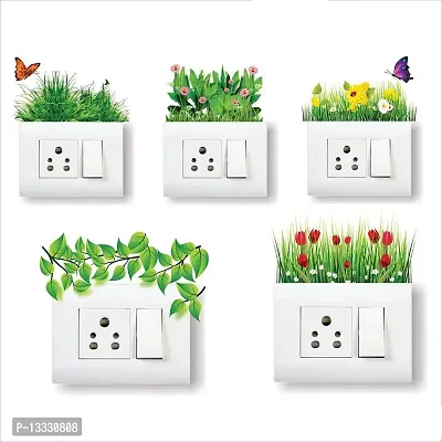 Ruby d?cor Leaf & flowes Switch Board Sticker Set of 5 Boards