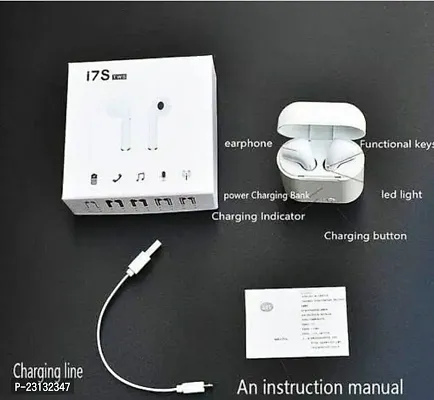 Stylish White In-ear Bluetooth Wireless AirPods With Microphone