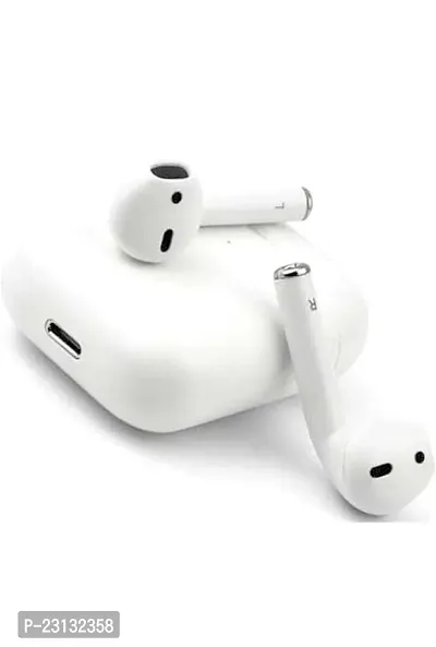 Stylish White In-ear Bluetooth Wireless AirPods With Microphone-thumb0