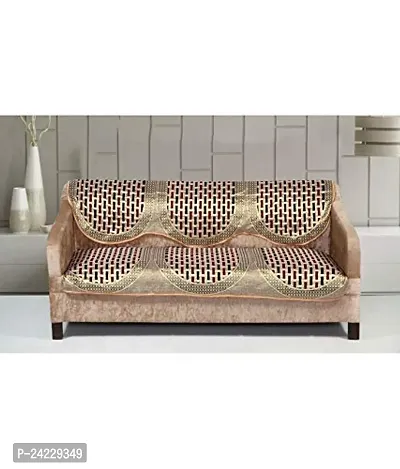 Cotton 3 Seater Combo Sofa Cover Set, Standard Size, Set Of 2 (Multicolour)-thumb0