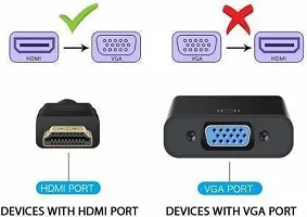 Hdmi To Vga Converter Adapter Cable - The Simplest Converter (Black) HDMI Adapter (Black)  (Black, For Computer)-thumb2
