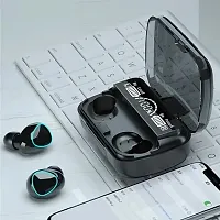 M10 EARBUDS, IPX7 Waterproof, 2200mAh Battery  100 Hrs Playtime LED Screen Bluetooth Headset  (Black, True Wireless)-thumb1