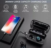 M10 EARBUDS, IPX7 Waterproof, 2200mAh Battery  100 Hrs Playtime LED Screen Bluetooth Headset  (Black, True Wireless)-thumb3