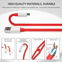 USB Type C Cable 6.5 A 1 m 65W DART/VOOC/DASH USB TYPE C CHARGING CABLE  (Compatible with OPPO/REALME/ONEPLUS, VOOC/DASH/WARP/DART/SUPERVOOC, Red, One Cable)-thumb2