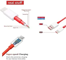 USB Type C Cable 6.5 A 1 m 65W DART/VOOC/DASH USB TYPE C CHARGING CABLE  (Compatible with OPPO/REALME/ONEPLUS, VOOC/DASH/WARP/DART/SUPERVOOC, Red, One Cable)-thumb4