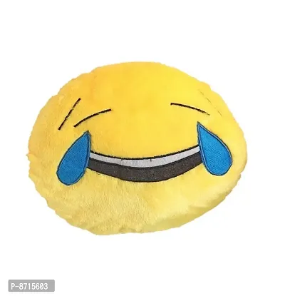 Smiley Thick Plush Pillow Round Cushion