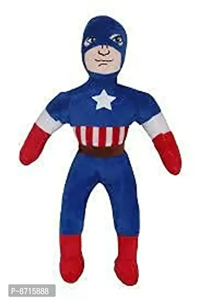 Captain America  Soft Toy for Kids M Size  Red Blue Color-thumb0