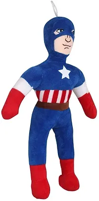 Captain America  Soft Toy for Kids M Size  Red Blue Color-thumb1