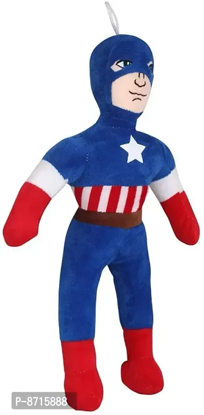 Captain America  Soft Toy for Kids M Size  Red Blue Color-thumb2