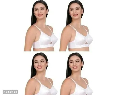Stylish Cotton Solid Bras For Women Pack Of 4