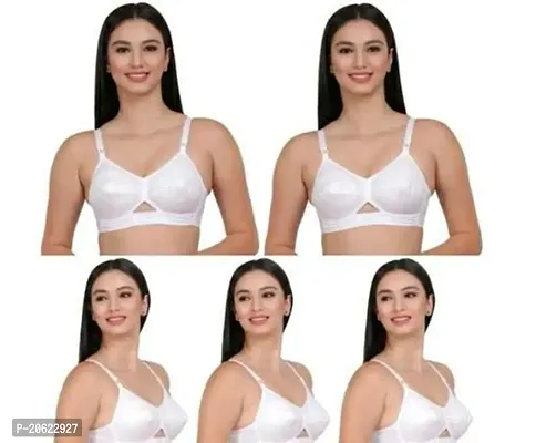 Stylish Cotton Solid Bras For Women Pack Of 5-thumb0