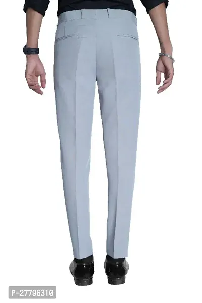 Classic Cotton Blend Solid Formal Trousers for Men-thumb3