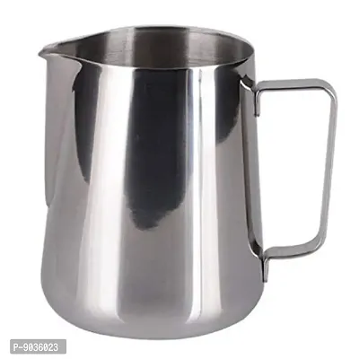 AYURVEDACOPPER Brand Stainless Steel Milk Frothing Jug || 600 ML || Latte Maker || Frothing Pitcher for Coffee-thumb0