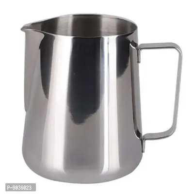 AYURVEDACOPPER Brand Stainless Steel Milk Frothing Jug || 600 ML || Latte Maker || Frothing Pitcher for Coffee-thumb5