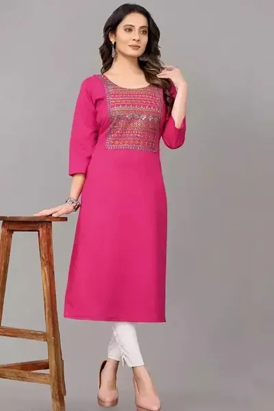 Stylish Blend Straight Kurta For Women